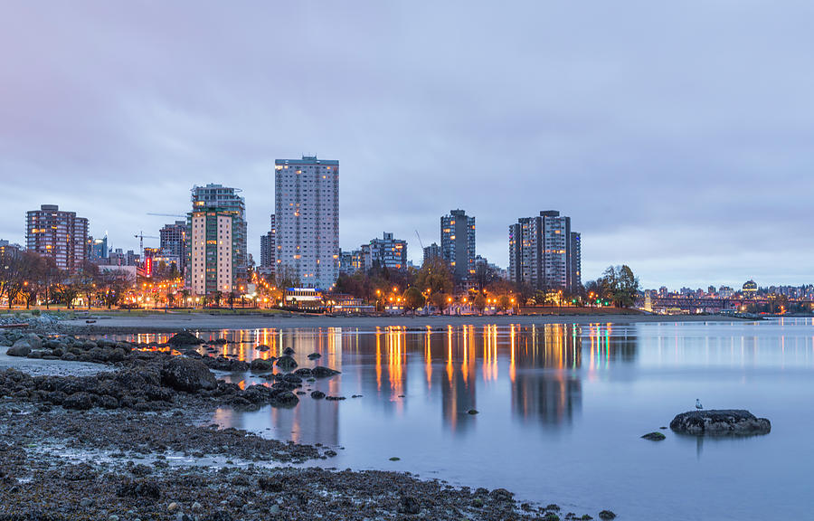 English Bay, Vancouver BC Digital Art by Michael Lee