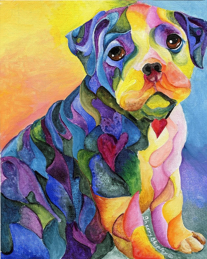Dog Painting - English Blue by Sherry Shipley