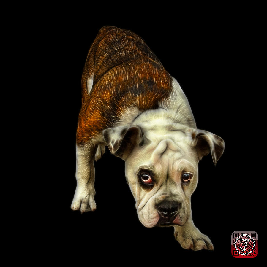 English Bulldog Dog Art - 1368 - BB Painting by James Ahn