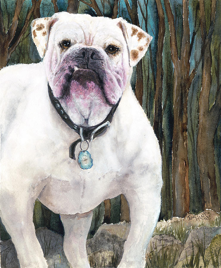 English Bulldog Painting by June Hunt