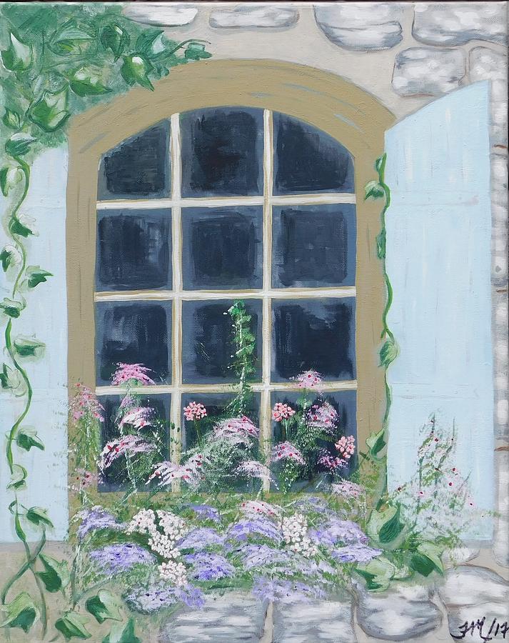 English Cottage Window Painting
