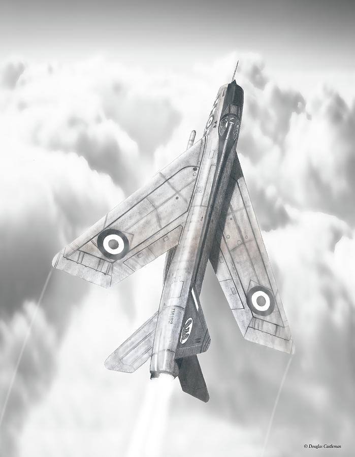 English Electric Lightning F.1A Drawing by Douglas Castleman