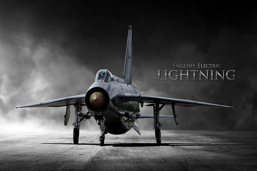 Framed RAF English Electric Lightning Taking Off Aviation Photo Memorabilia