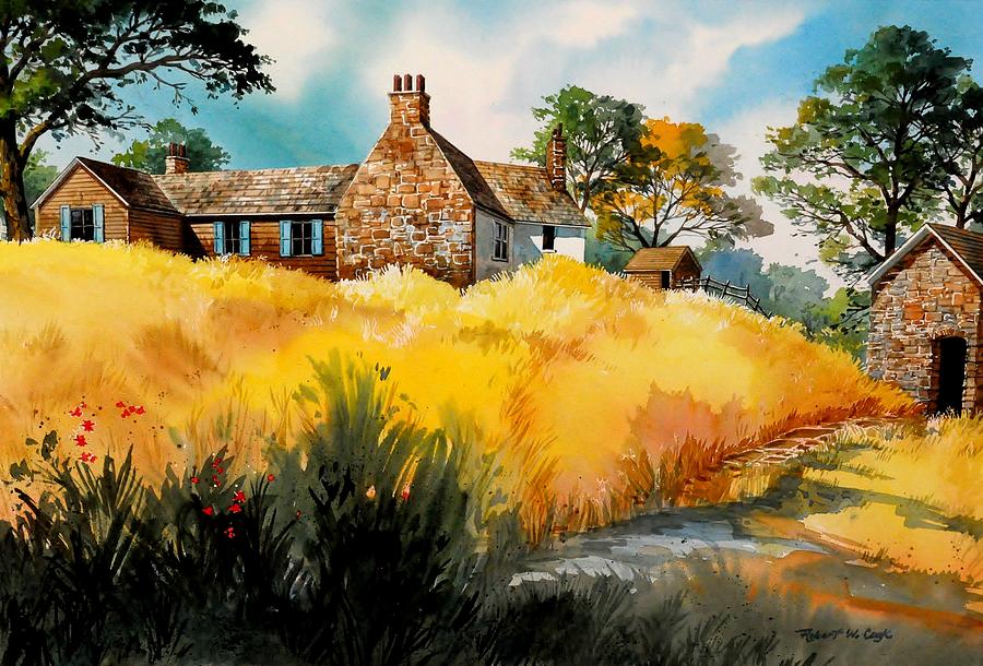 English Farmhouse II Painting by Robert W Cook