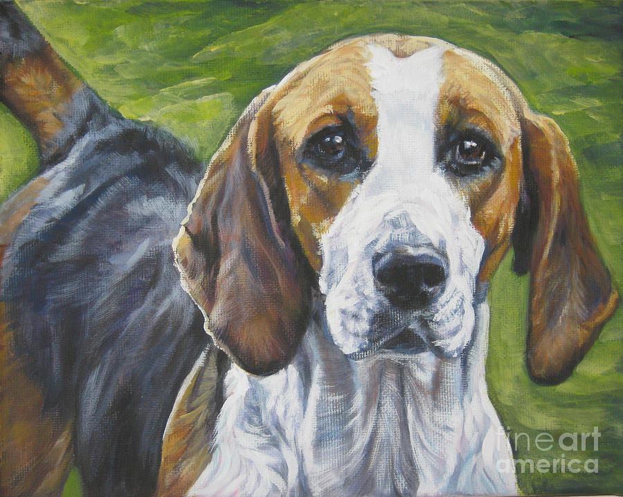 Dog Painting - English Foxhound by Lee Ann Shepard