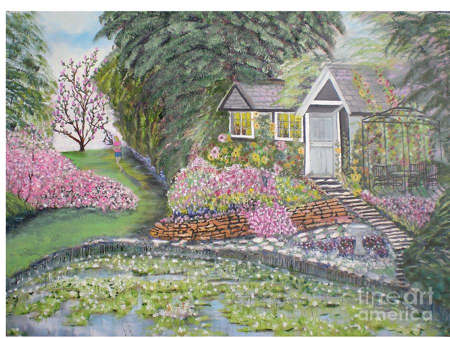 Landscape Painting - English Garden by Hal Newhouser