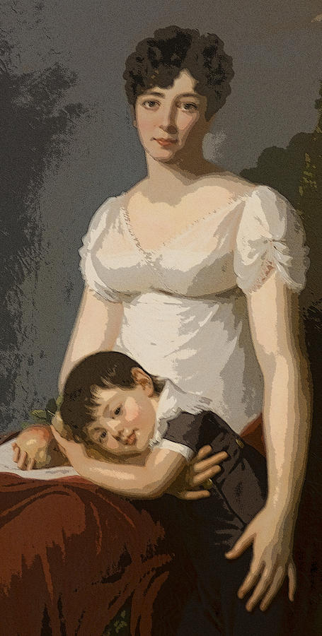English Mother With Young Boy Photograph