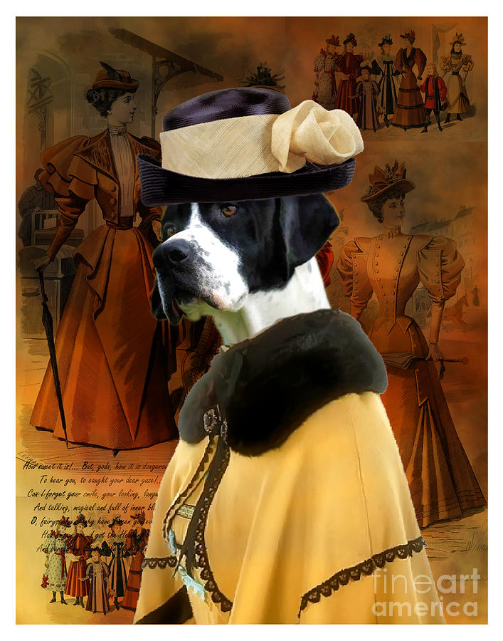 English Pointer - Pointer Art Canvas Print - The Dame Painting by Sandra Sij