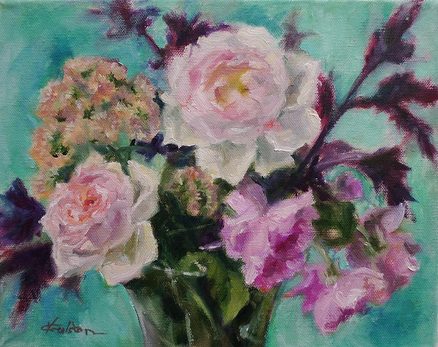 Rose Painting - English Rose Boquet by Veronica Coulston