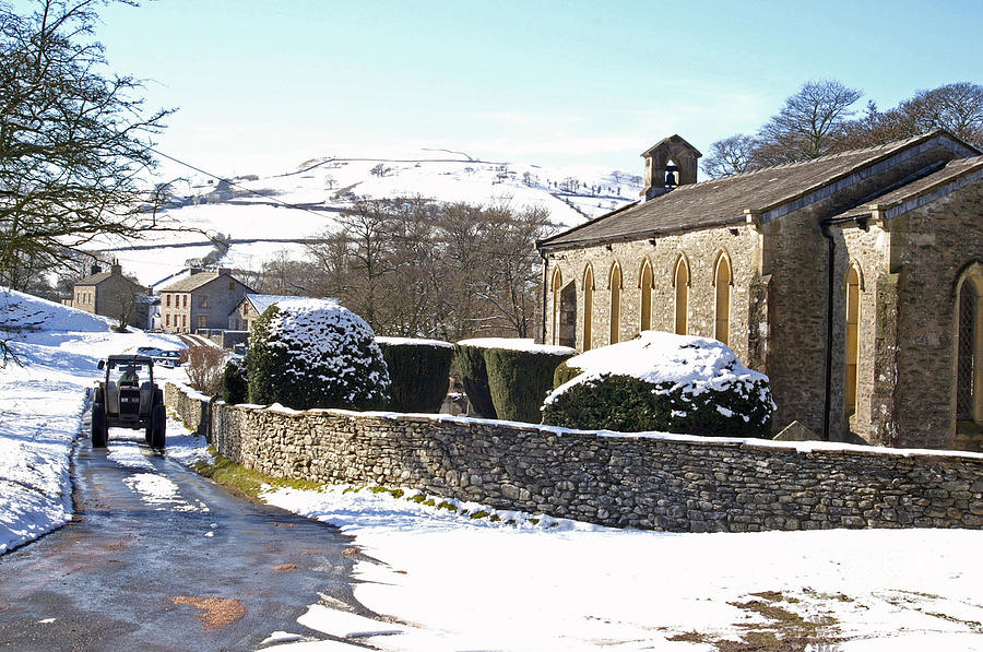 English rural church in winter Photograph by David Birchall