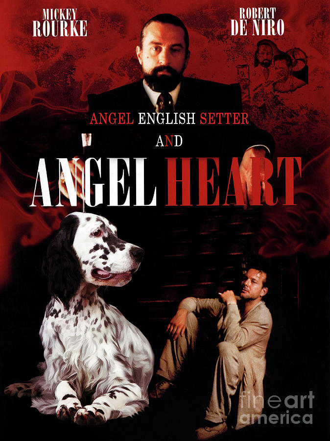 English Setter Art Canvas Print - Angel Heart Movie Poster Painting by Sandra Sij
