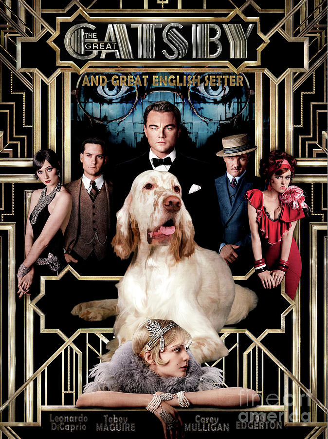 English Setter Art Canvas Print -  The Great Gatsby Movie Poster Painting by Sandra Sij