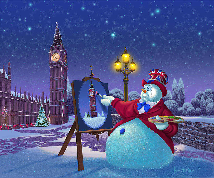 A Jolly Good Christmas Painting by Michael Humphries