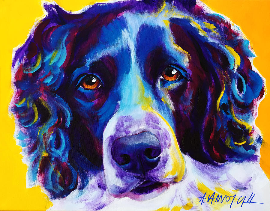 Dog Painting - English Springer Spaniel - Emma by Dawg Painter
