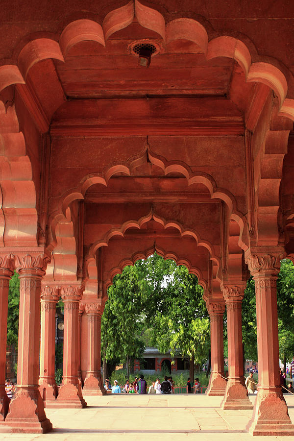 Architecture Photograph - Engrailed Arches, Red Fort, New Delhi, India by Aidan Moran