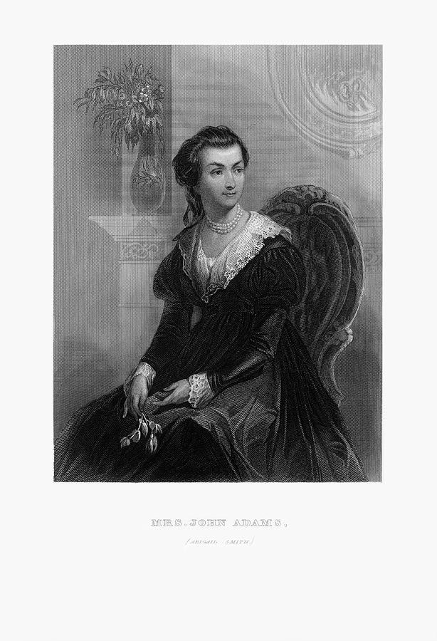Engraved Portrait Of Mrs John Adams Abigail Smith Circa 1780 Drawing By Peacock Graphics