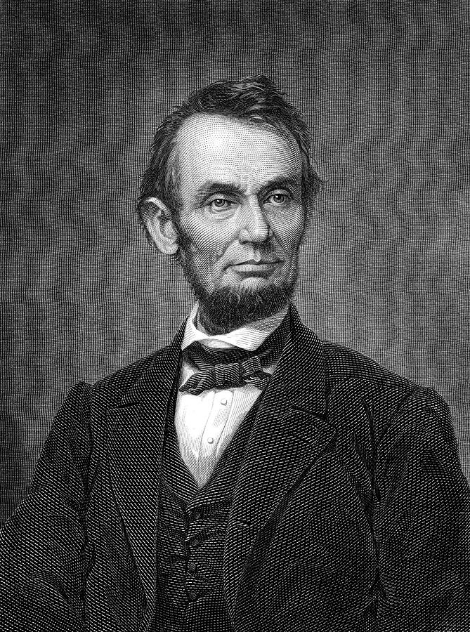 Engraving of Portrait of Abraham Lincoln from Brady Photograph Photograph by Phil Cardamone