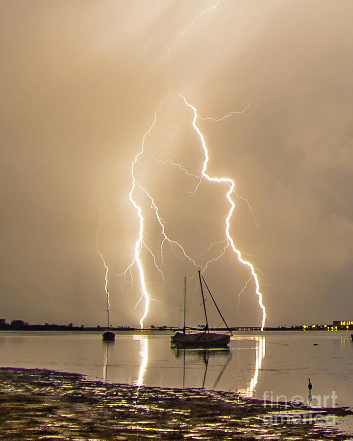 Engulfed in Lightning Photograph by Stephen Whalen