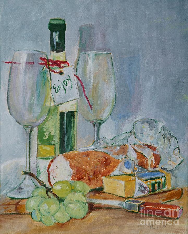 Wine Painting - Enjoy by Barbara Moak