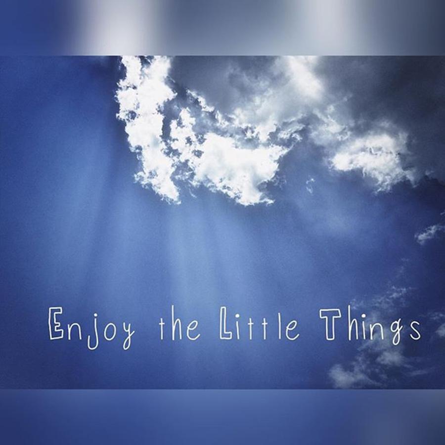 Enlight Photograph - Enjoy The Little Things #clouds #rays by Joan McCool