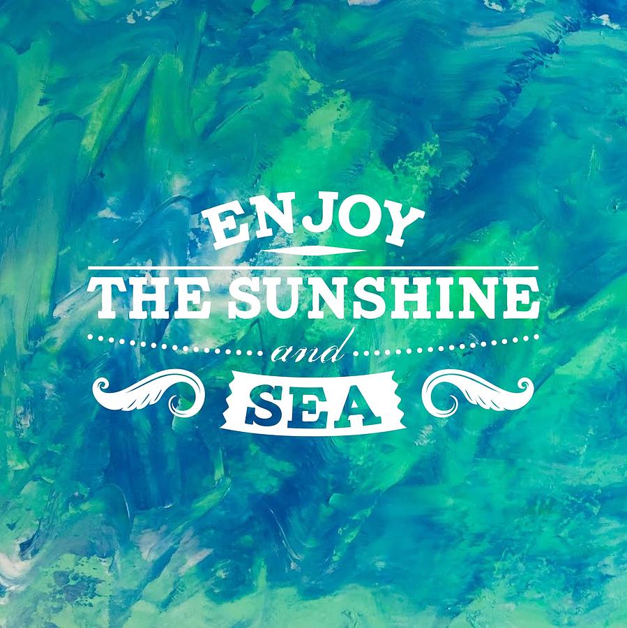 Enjoy the sunshine and sea Painting by Monica Martin