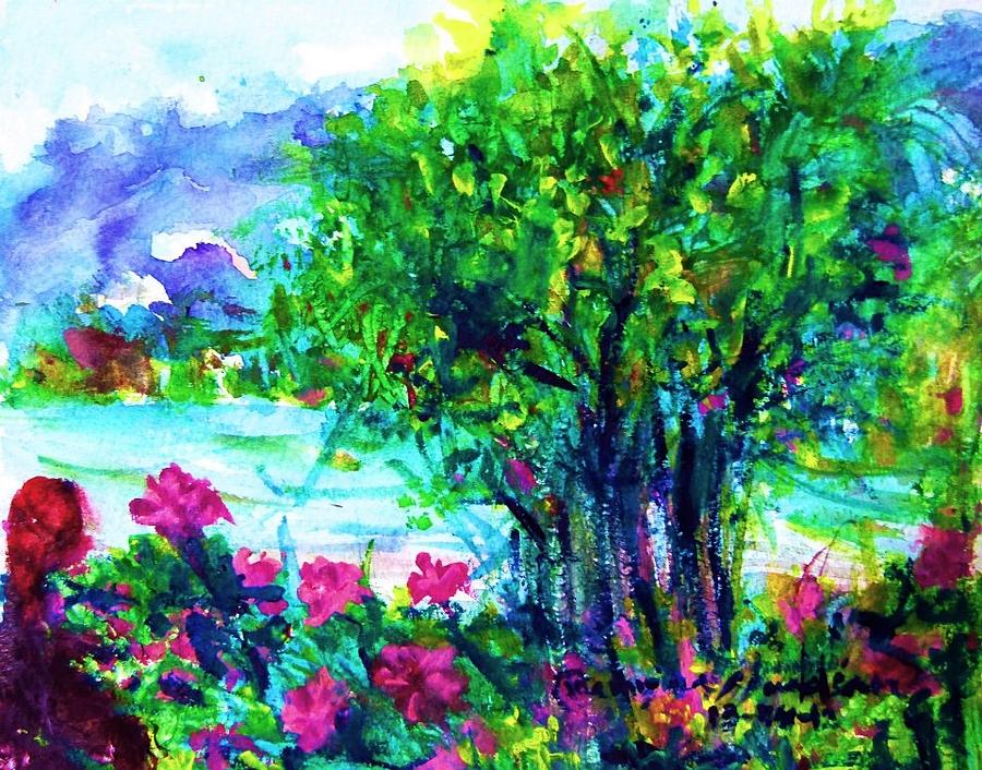 Enjoy with the nature Painting by Wanvisa Klawklean
