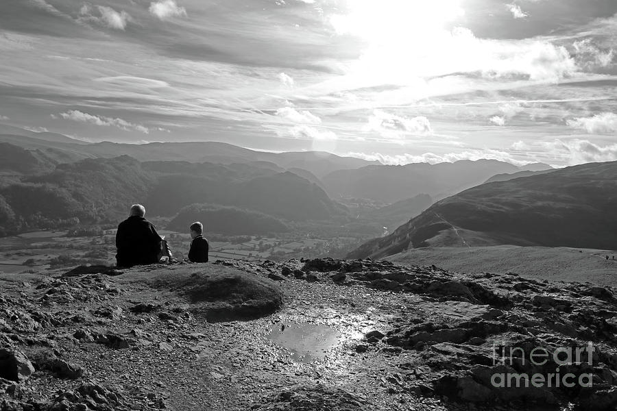 Enjoying the view from Cat Bells Cumbria Photograph by Julia Gavin