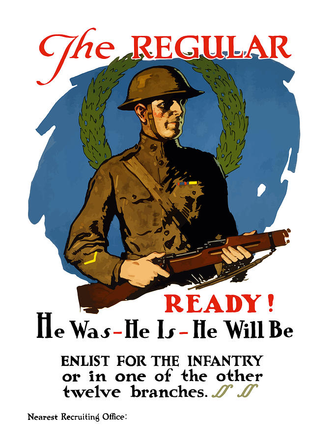 The Regular - Enlist For The Infantry Painting by War Is Hell Store