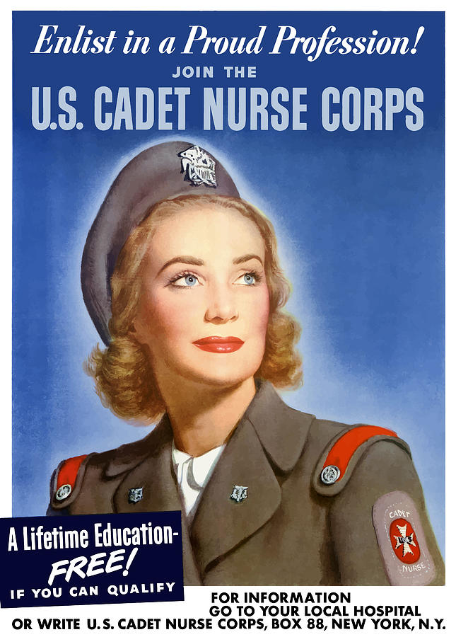 Enlist In A Proud Profession - Join The Us Cadet Nurse Corps Painting