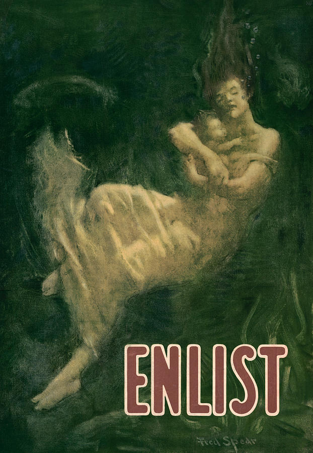 Enlist Painting by Vintage Pix