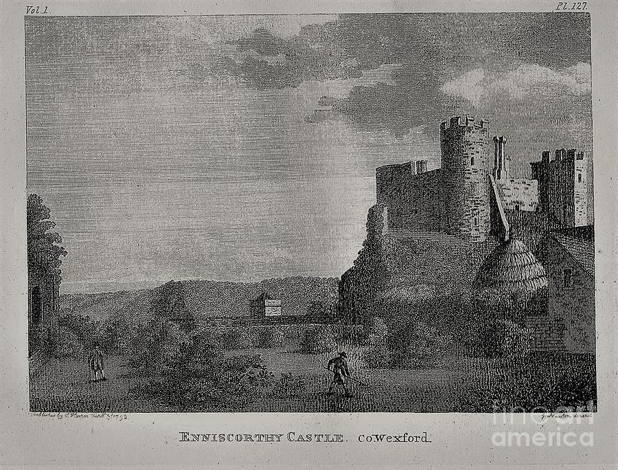 Enniscorthy Castle,1792ad Mixed Media by Val Byrne