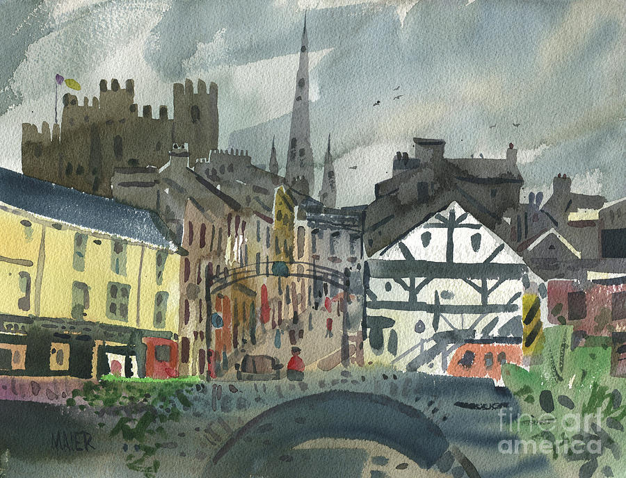 Enniscorthy on the Slaney River Painting by Donald Maier