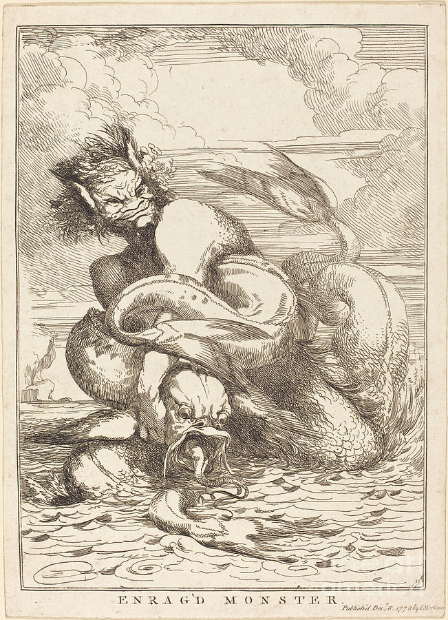 Enragd Monster Drawing by John Hamilton Mortimer