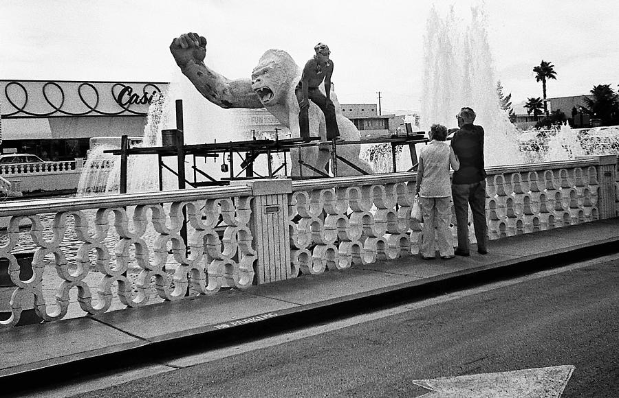 Enraged gorilla statue Las Vegas Nevada 1979 Photograph by David Lee Guss