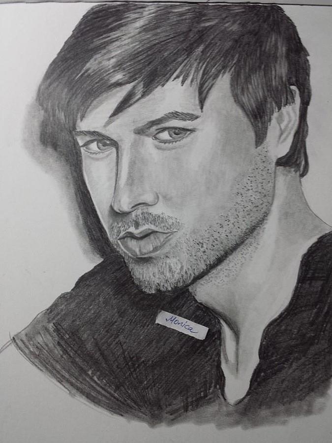 Enrique by Monica Drawing by Monica Del Villar