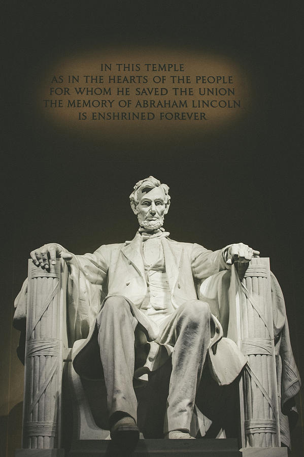 Lincoln Memorial Photograph - Enshrined by Joshua Ball