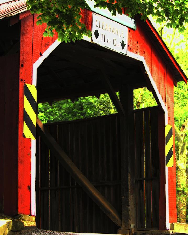 Covered Photograph - Enslow Bridge by John Feiser Covered Photograph - Enslow Bridge by John Feiser
