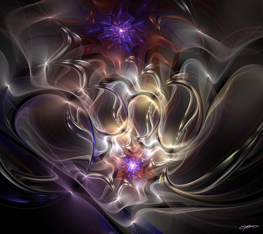 Entanglement Across Space-Time Digital Art by Casey Kotas