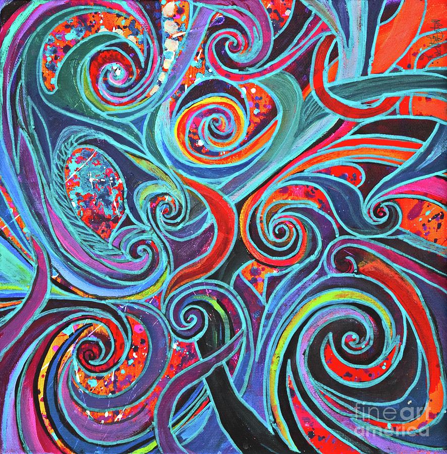 Entanglements Painting by Priscilla Batzell Expressionist Art Studio Gallery