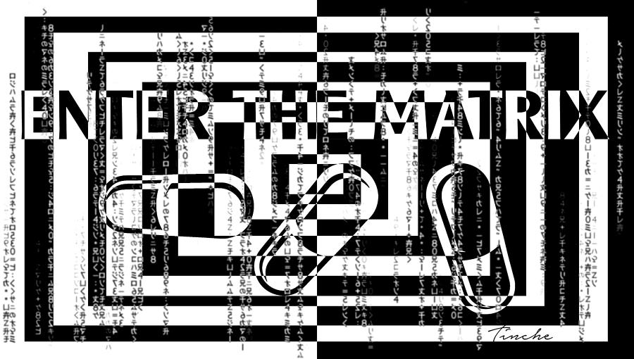 Black And White Digital Art - Enter the Matrix by Tinche InvARTe