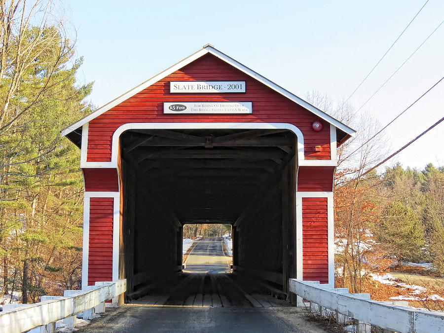 Enter The Slate Covered Bridge Photograph by MTBobbins Photography