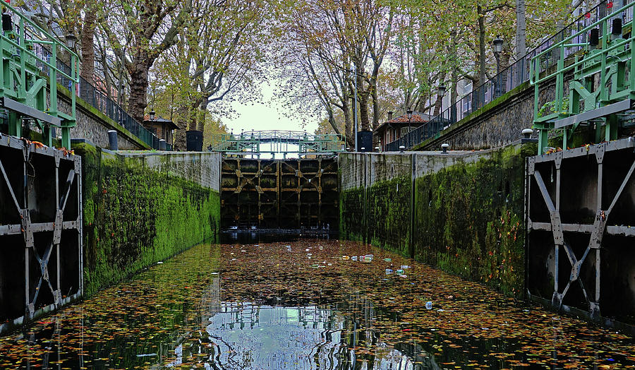 Entering A Lock While On A Canauxrama Canal Cruise In Paris France Photograph by Rick Rosenshein