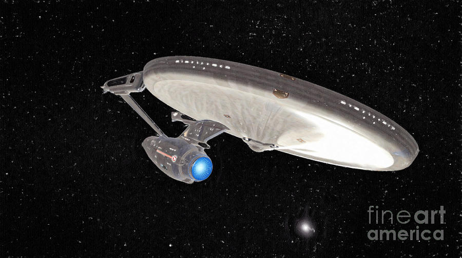 Star Trek Digital Art - Enterprise Leaving Sol  by Robert Radmore