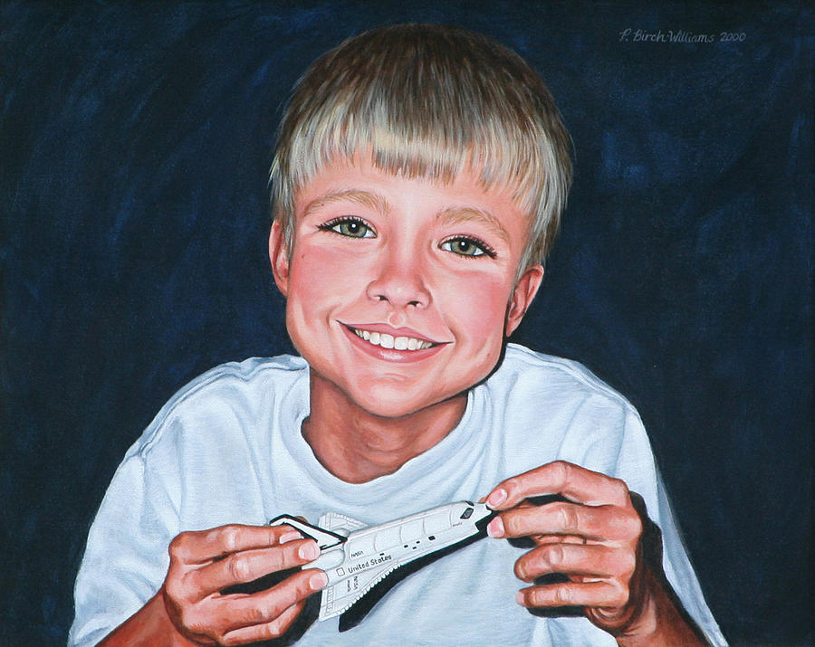 Portrait Painting - Enthusiasm by Penny Birch-Williams
