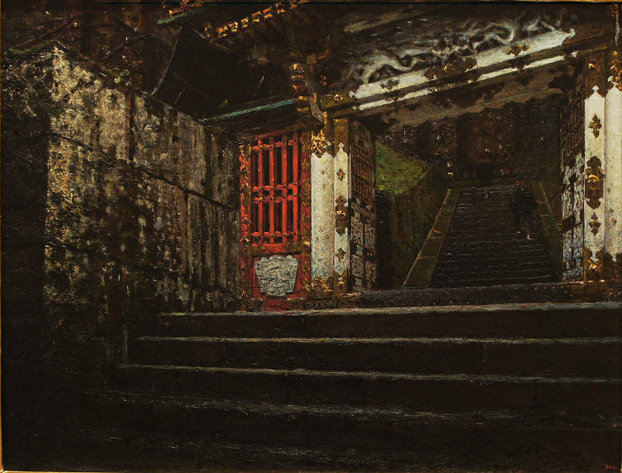 Entrance Into the Temple in Nikko Painting by Vasily Vereshchagin