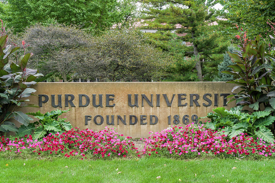 Entrance Sign At Purdue University Photograph By Ken Wolter - Fine Art ...