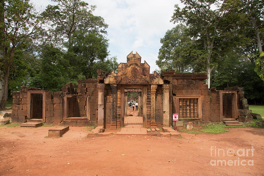 Entrance Temple Banteay Srei  Photograph by Chuck Kuhn