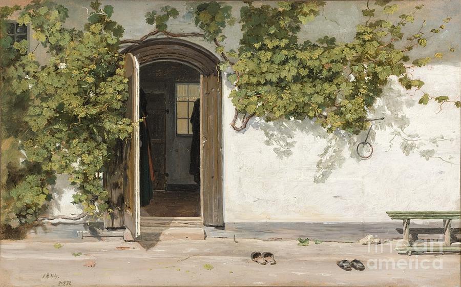 Entrance To An Inn In The Praestegarden At Hillested  Painting by MotionAge Designs