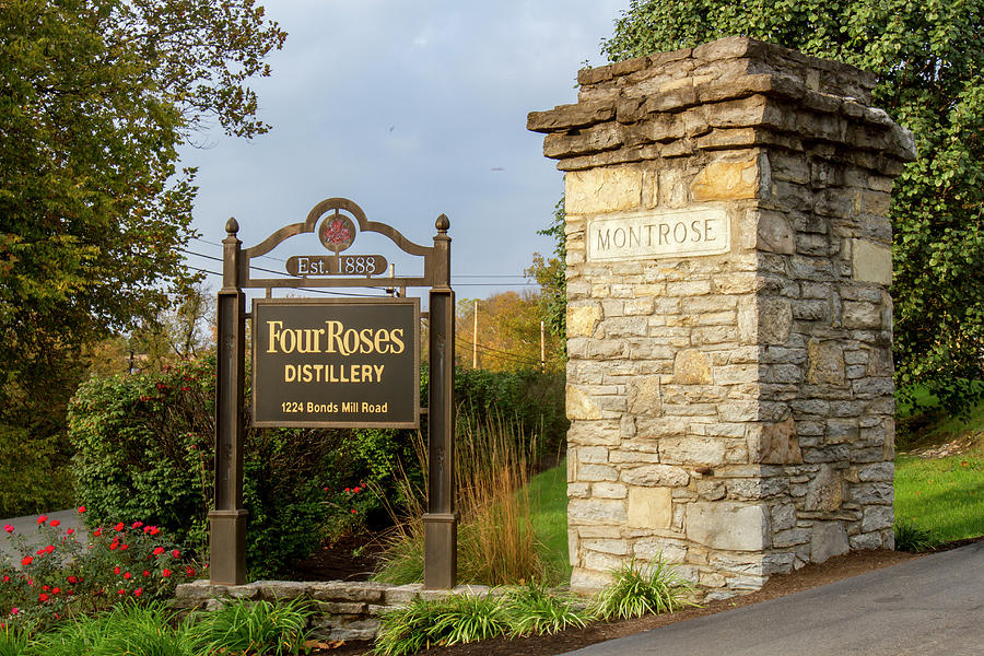 Entrance to Four Roses Distillery Photograph by Karen Foley