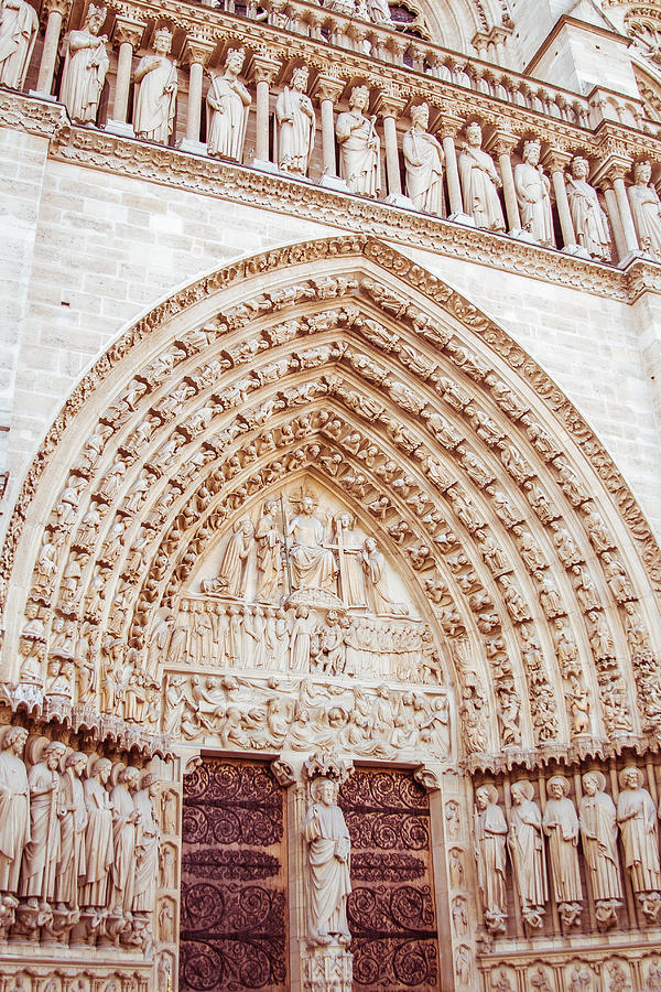 Architecture Photograph - Entrance to Notre Dame Cathedral by Nila Newsom